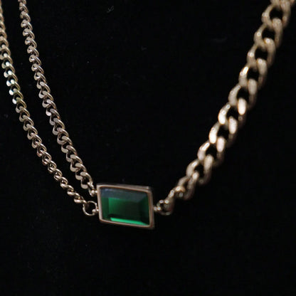 Indus Groovy | Stainless Super Green Pendent