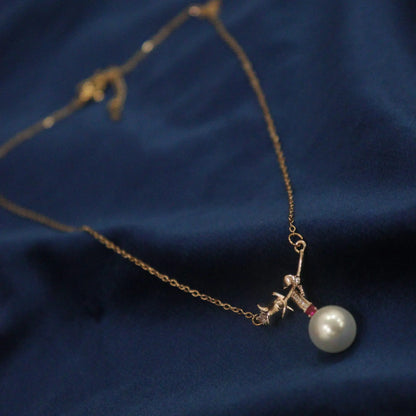 Indus Groovy Stainless Stun Pearl Chain Pendant