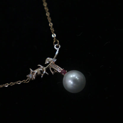 Indus Groovy Stainless Stun Pearl Chain Pendant