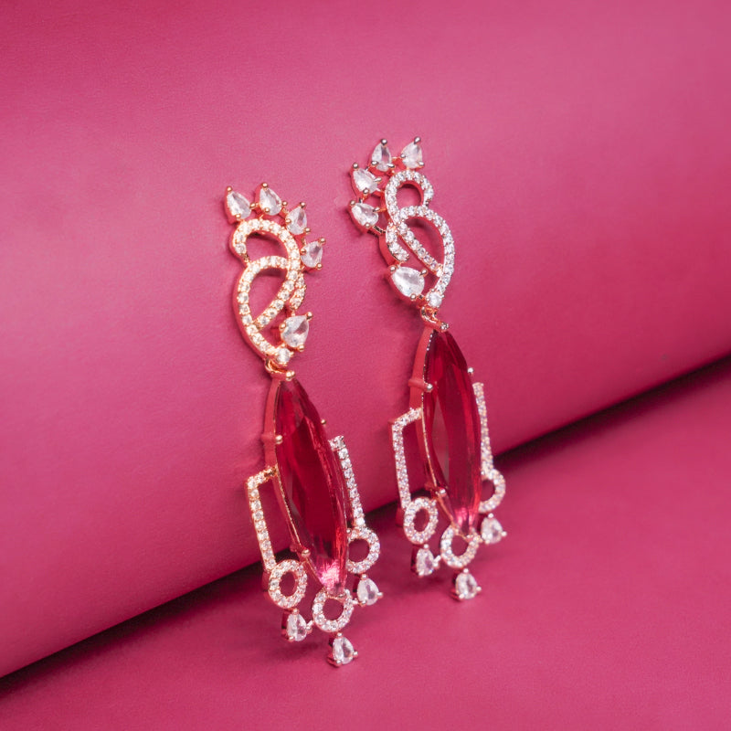 Indus Divya Big redstone Earrings