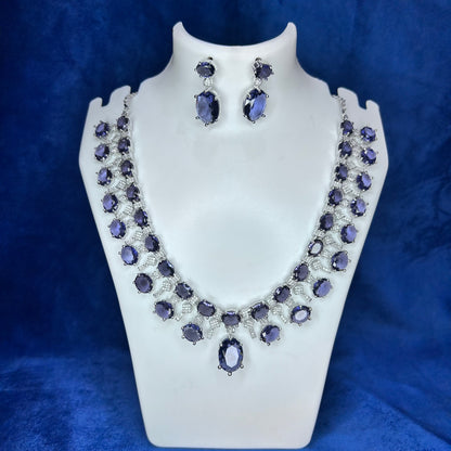 Indus Shreya Purple Icon Necklace set