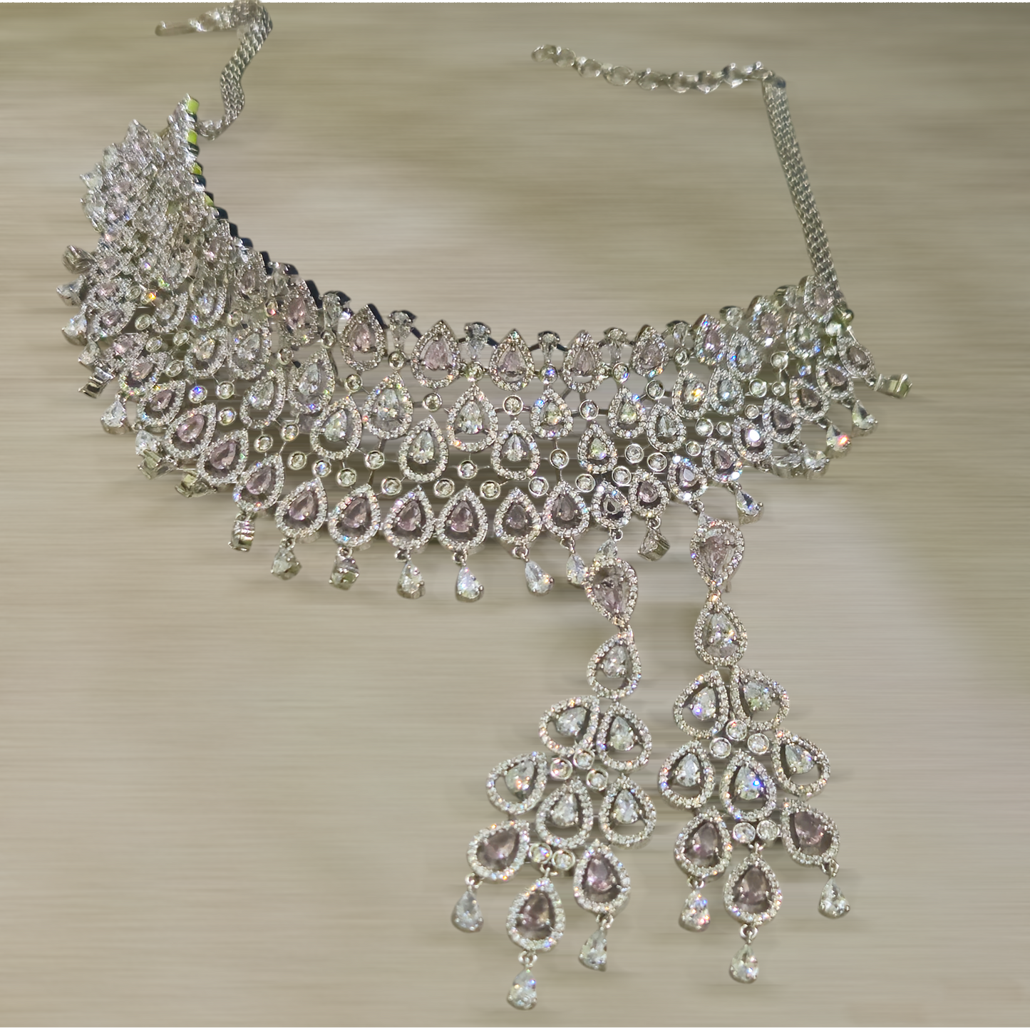 Sajni onion pink heavy choker set