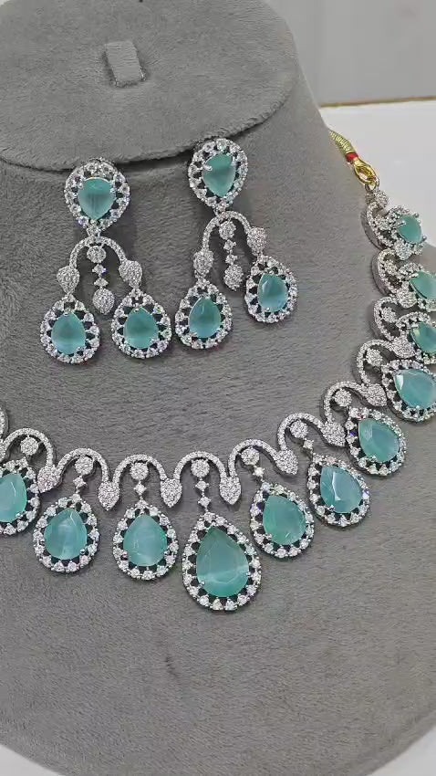 Mint green neckpiece